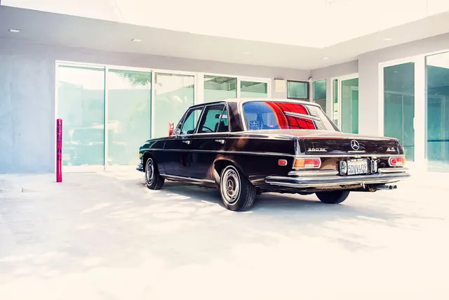 Classic Car in Minimalist Interior