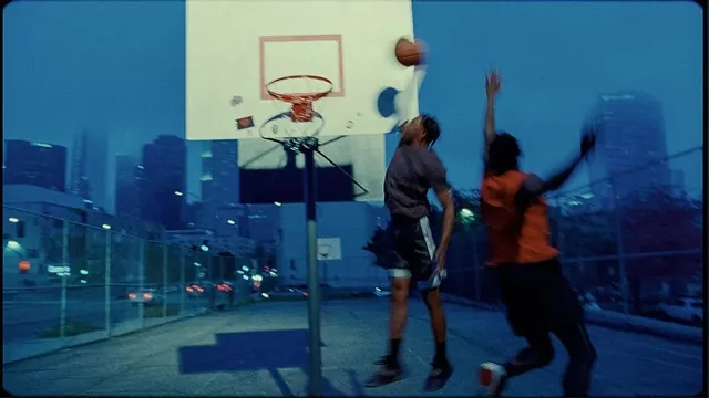 Basketball Court Night Scene