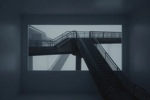 Architectural Interior with Staircase