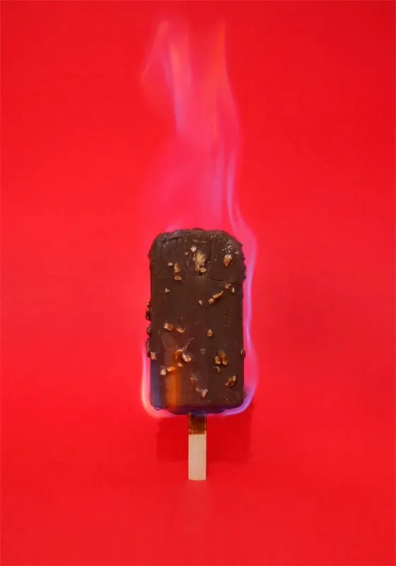 Flamed Chocolate on a Stick