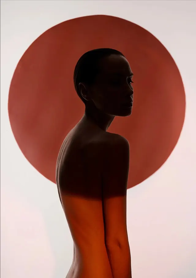 Portrait with Circular Backdrop