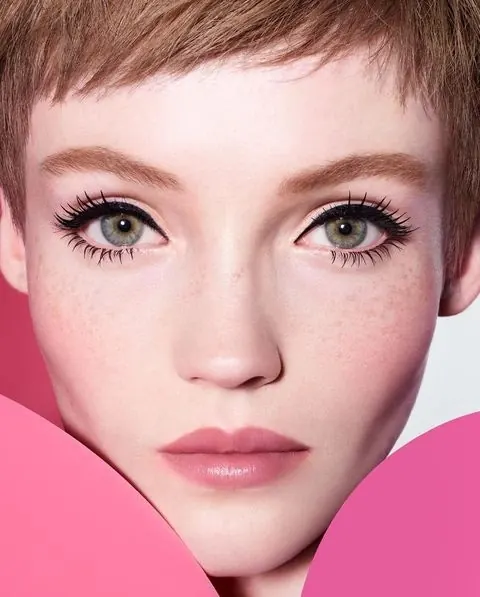 Close-up Portrait with Pink Overlay