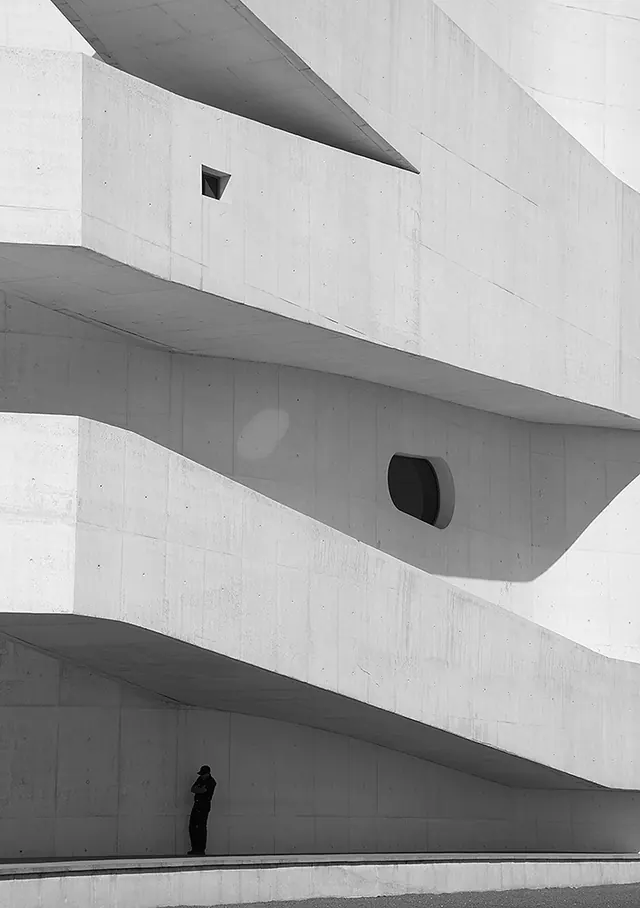 Architectural Structure Study, brutalist, minimal, monochrome