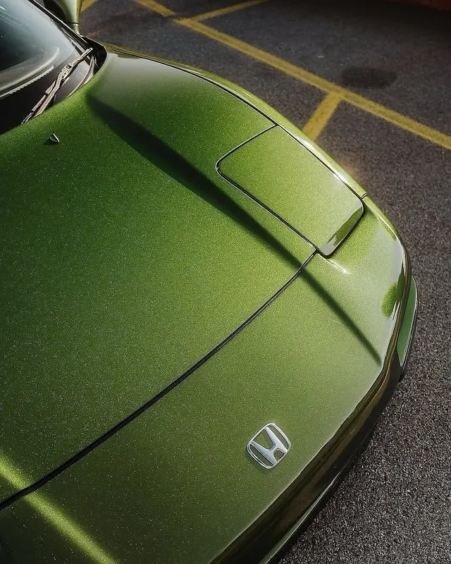 Green Sports Car Detail