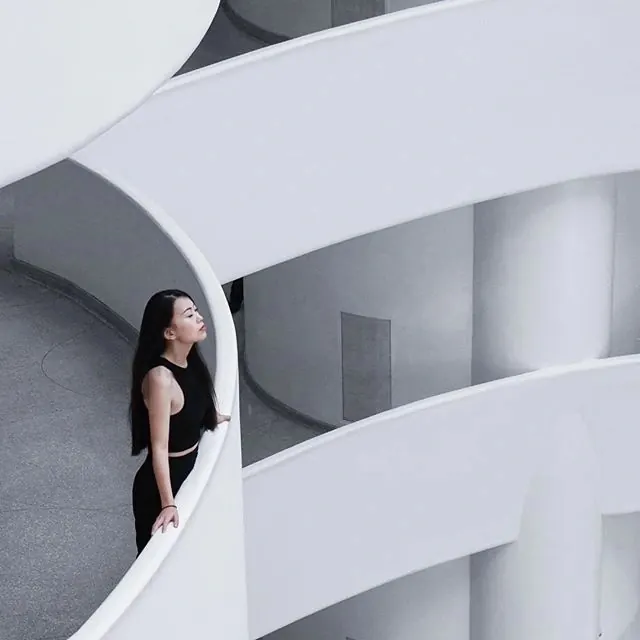 Architectural Interior with Human Figure