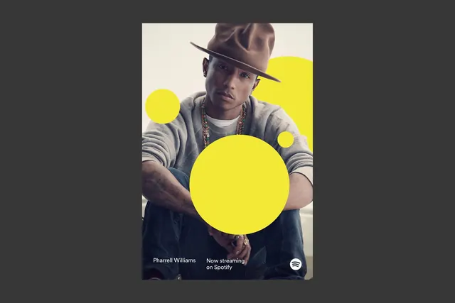 Portrait with Yellow Graphic Overlays, minimal, abstract, monochrome