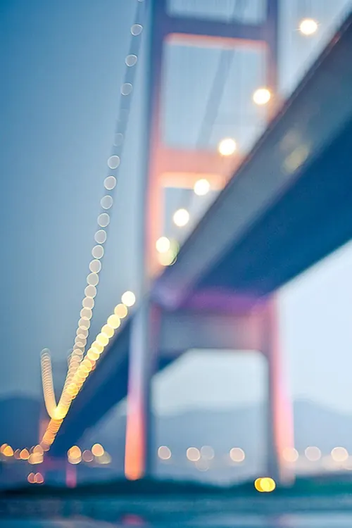 Suspension Bridge Night View