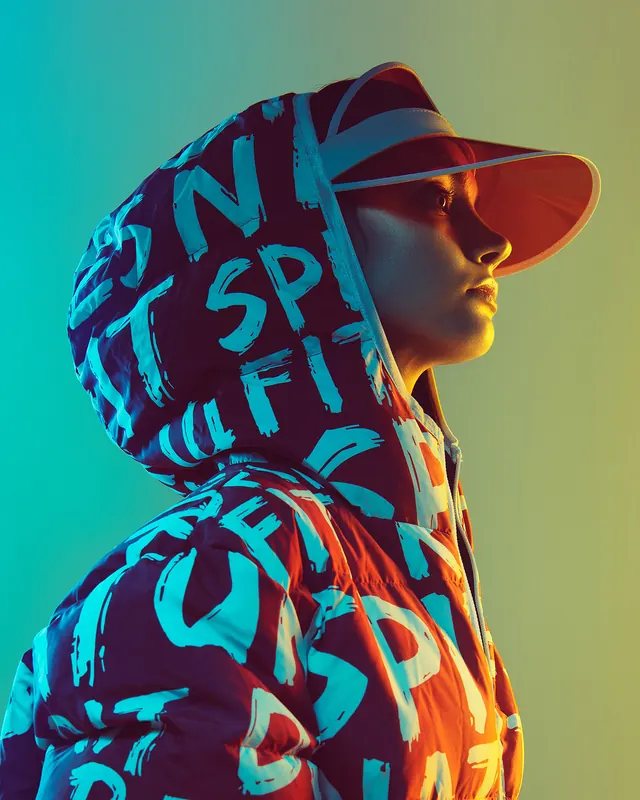 Cyberpunk Streetwear Graphic, neo-brutalist, y2k, vibrant