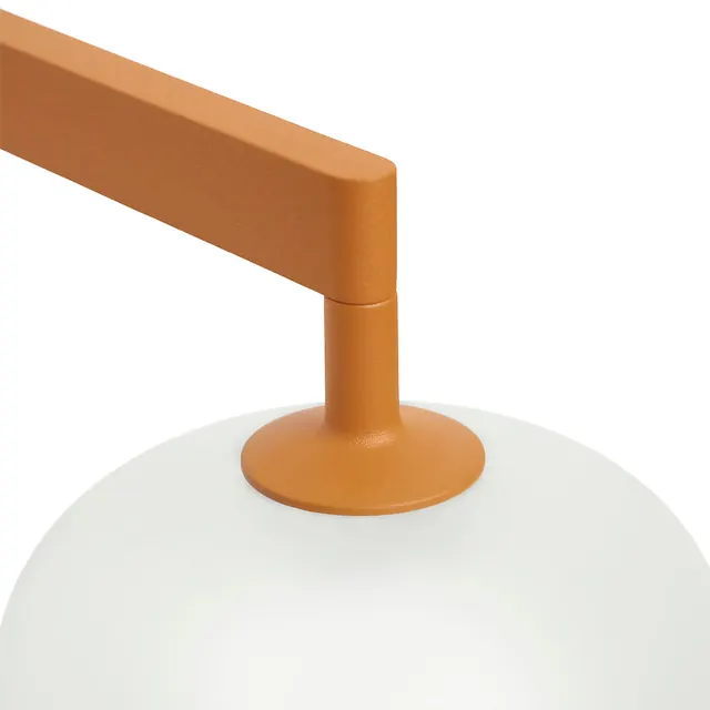Orange and White Dome Lamp