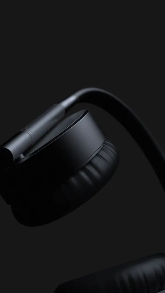 Black Headphones Product Shot