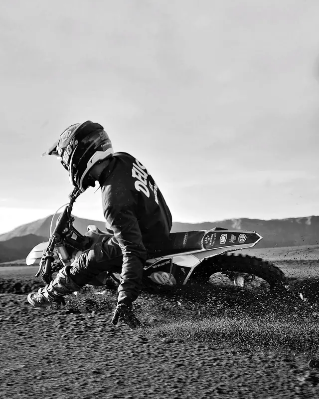 Motorcyclist in Motion