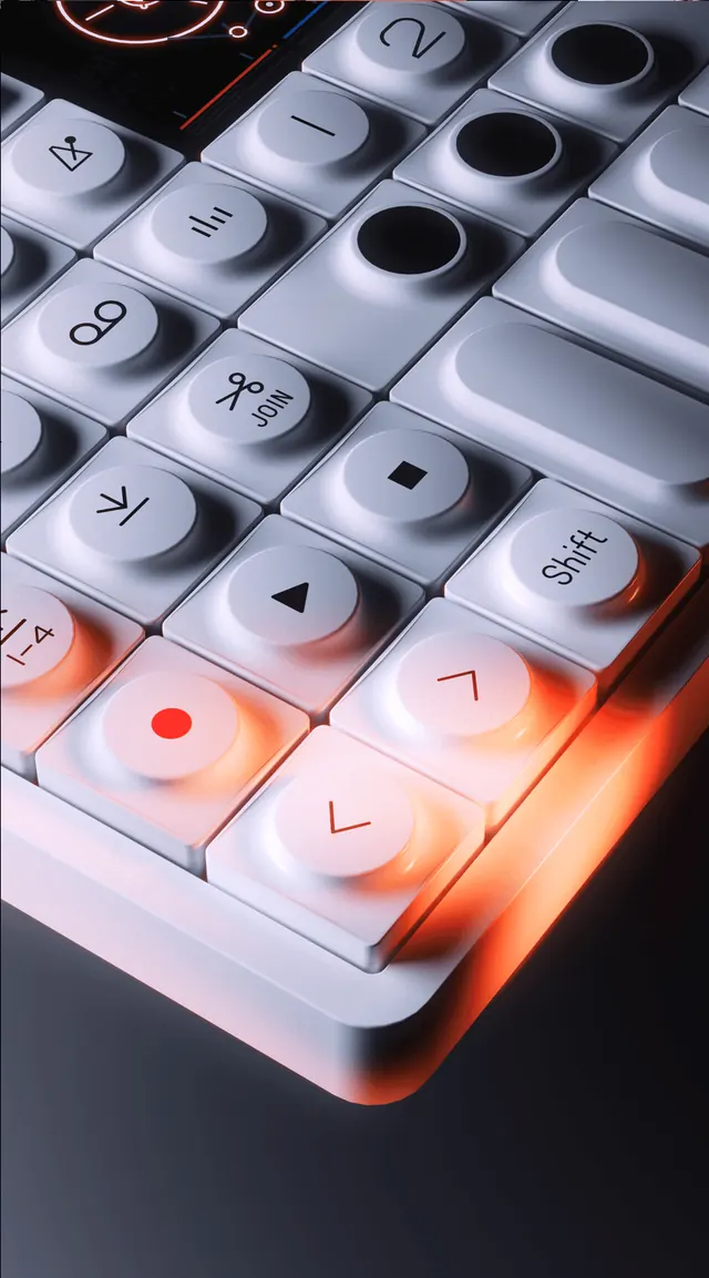 Close-up of Illuminated Mechanical Keyboard