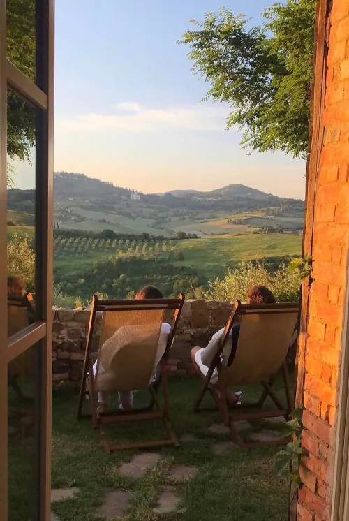 Outdoor Seating Area with Mountain View