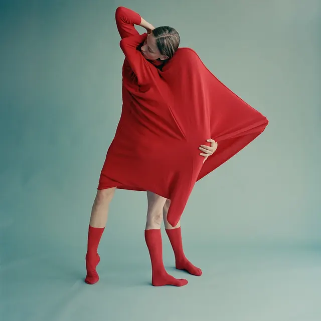 Red Fabric Fashion Photography