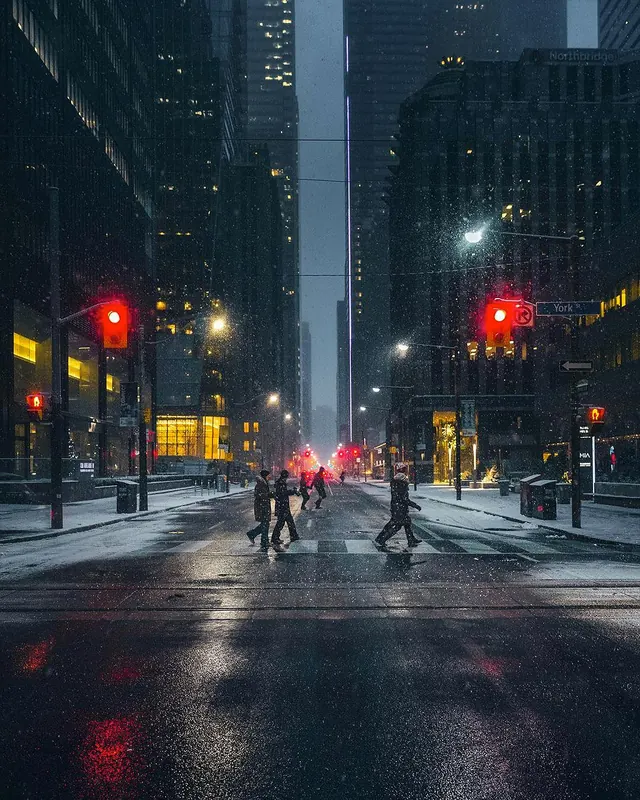 Night City Street Scene