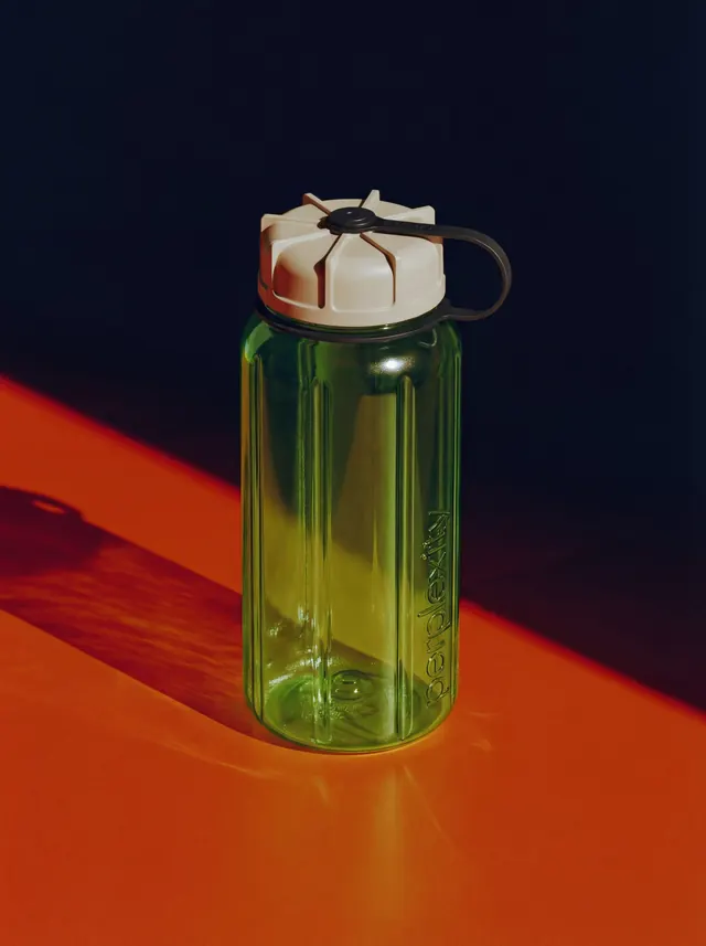 Green Glass Water Bottle
