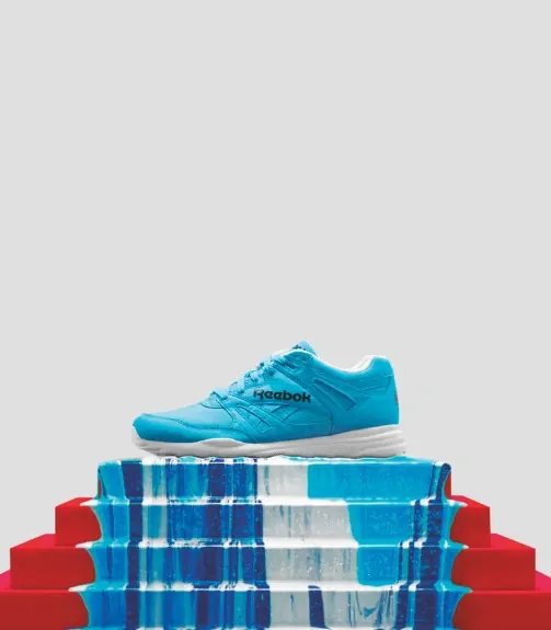Blue Sneaker Product Display
