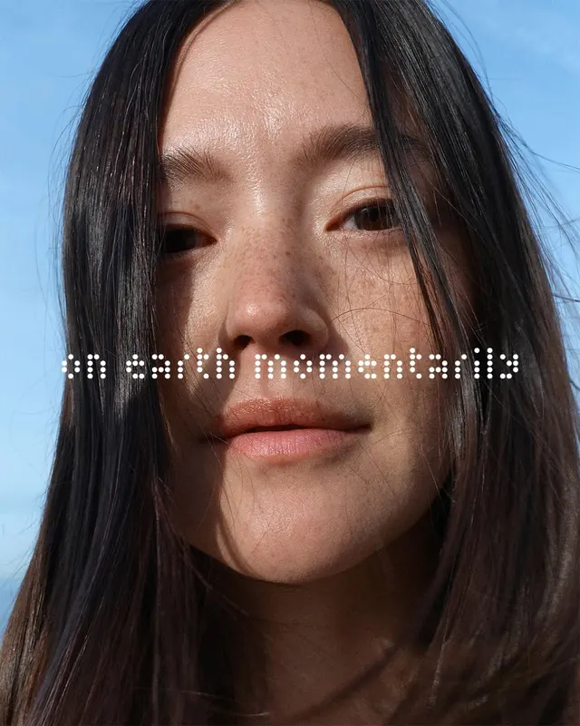 Portrait with Typographic Overlay