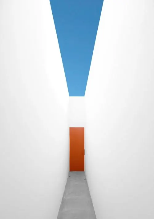 Architectural Perspective with Geometric Shapes, minimal, geometric, high-contrast