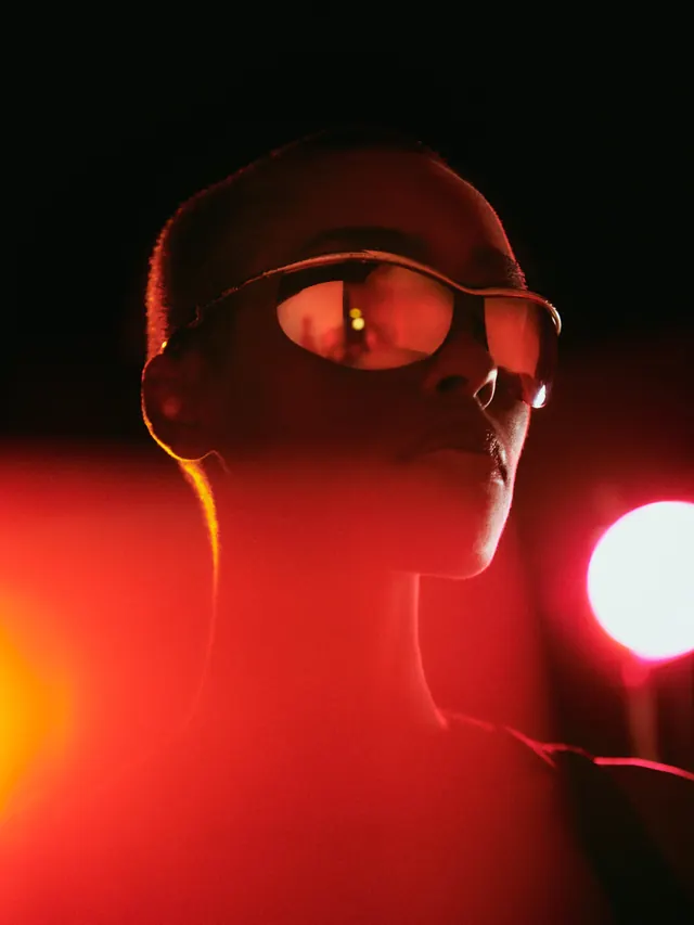 Red Lit Portrait