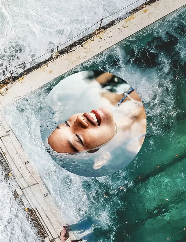 Woman in Pool Water