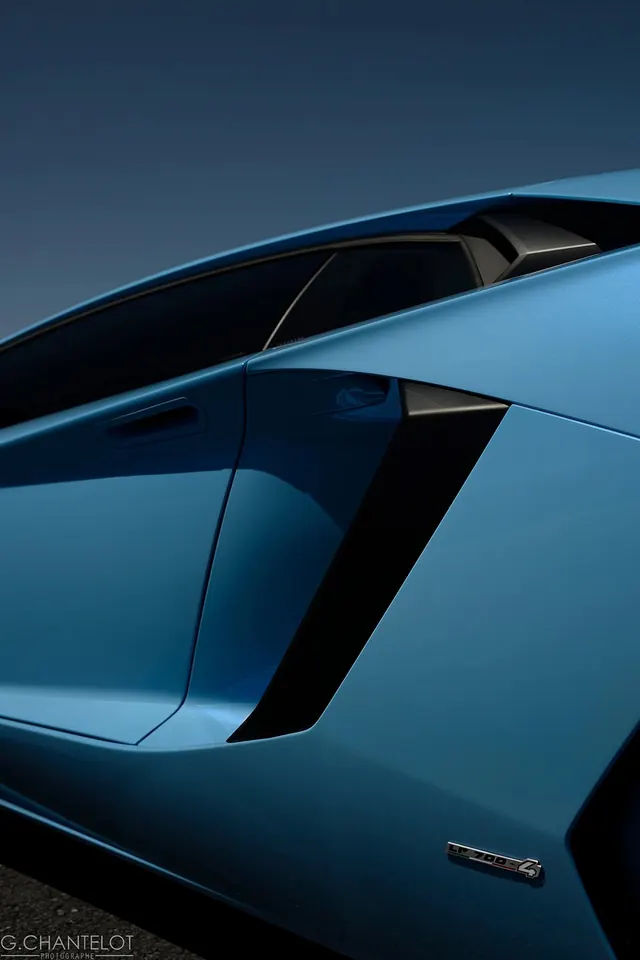 Blue Automotive Exterior Detail