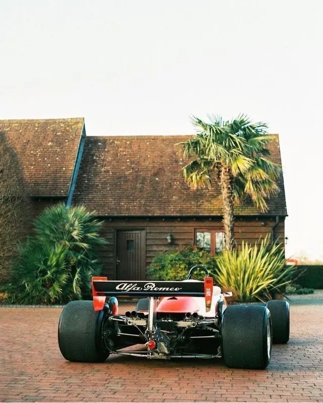 Formula 1 Car in Rural Setting