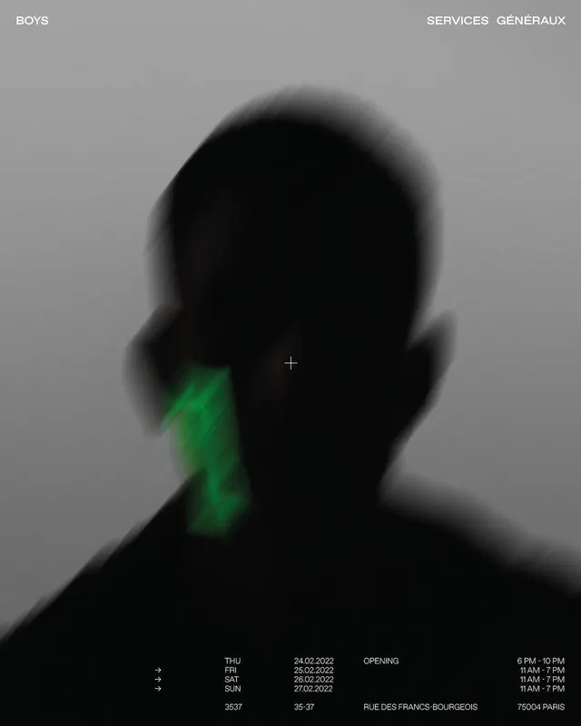 Abstract Portrait with Neon Accents, brutalist, dark-mode, dark