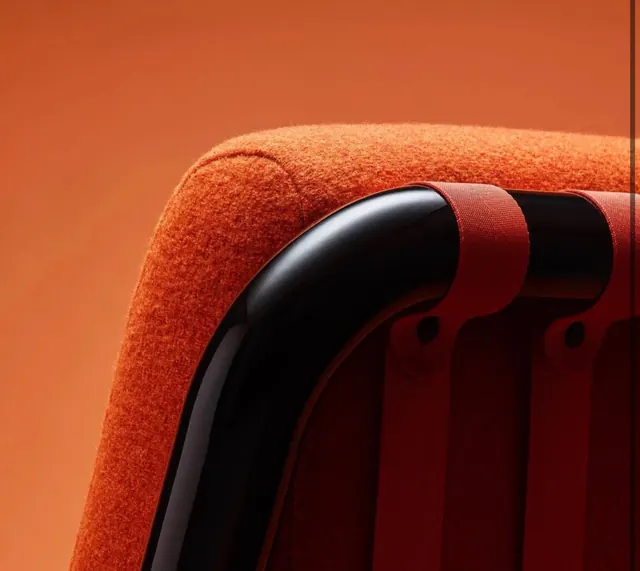 Orange Textured Chair Detail