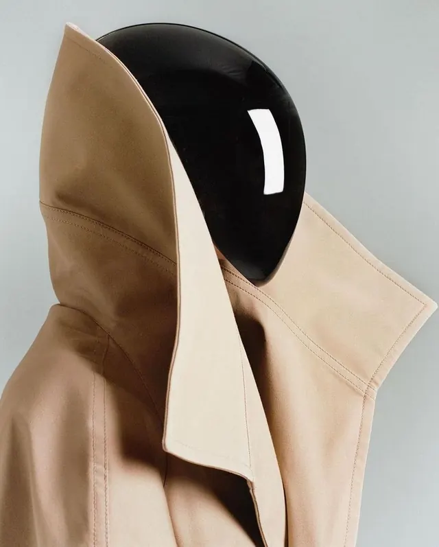 Beige Trench Coat Detail