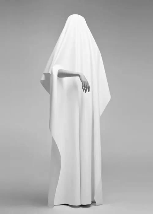 Hooded Figure in White Garment
