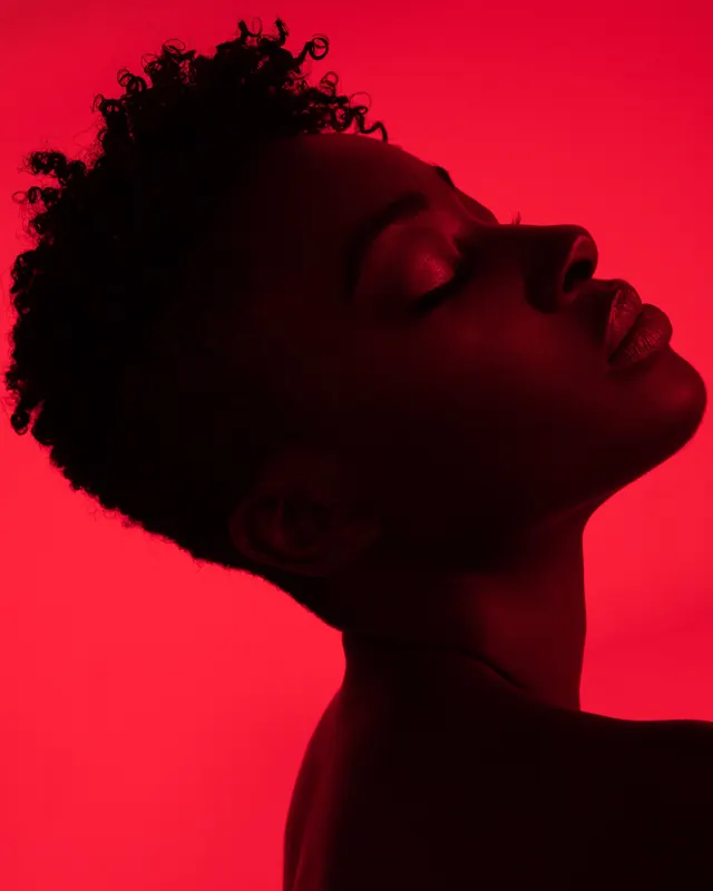 Red Silhouette Portrait