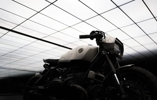 Motorcycle in Industrial Interior