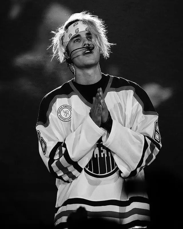 Black and White Hockey Player Portrait