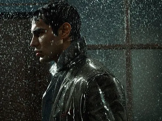 Man in Rain Portrait