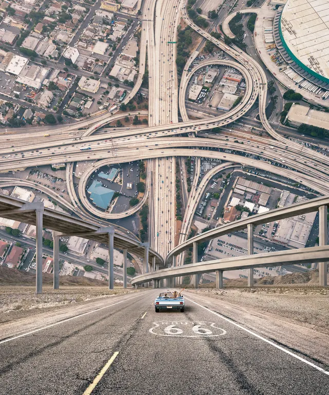 Aerial Highway Interchange