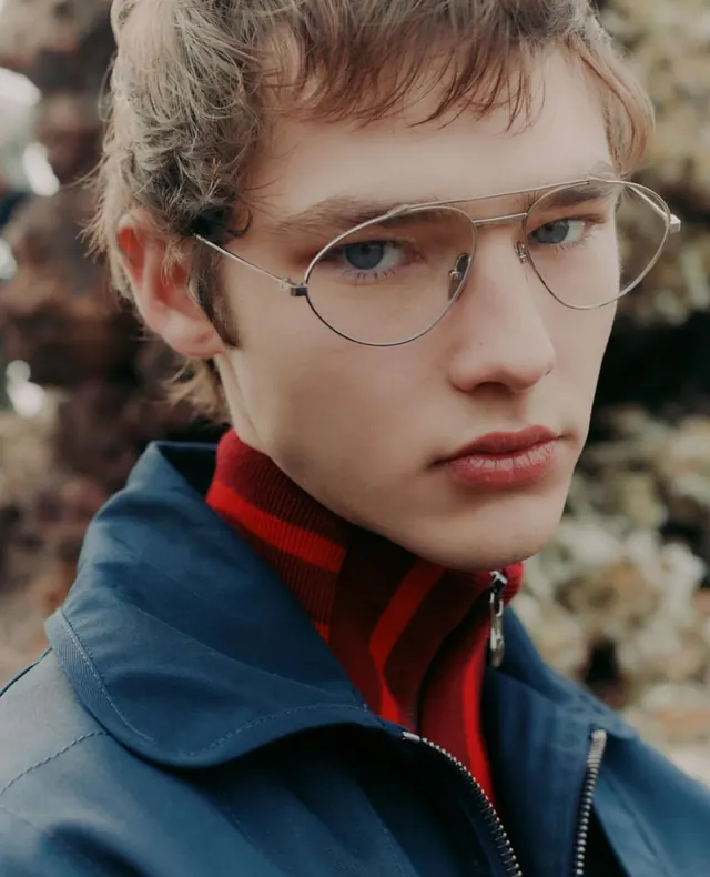 Portrait of a young man in glasses