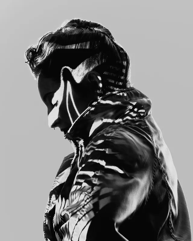 Monochrome Cybernetic Portrait