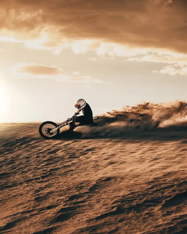 Sand Dune Motorcyclist