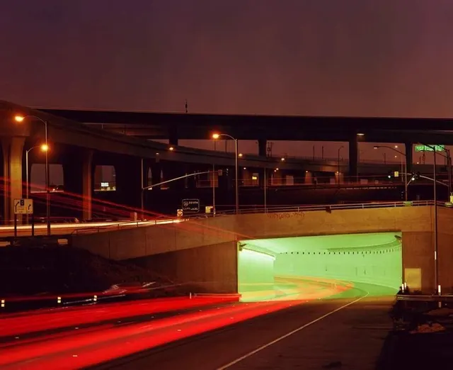 Nighttime Urban Infrastructure with Light Trails