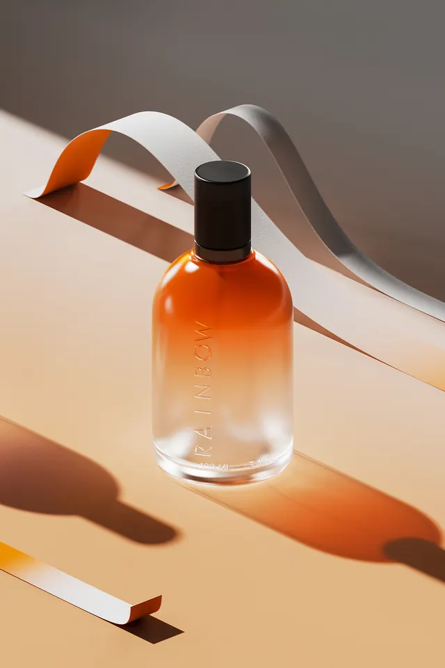 Amber Glass Bottle Product Shot