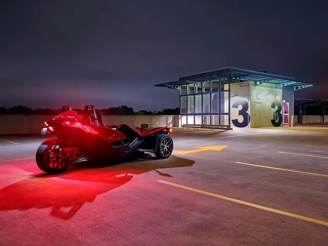 Red Sports Car at Night