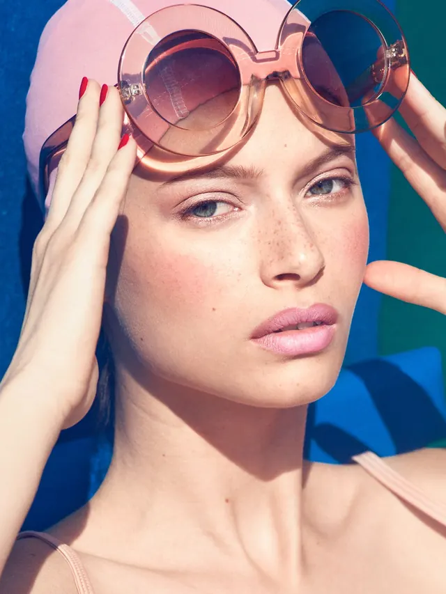 Fashion Portrait with Oversized Sunglasses