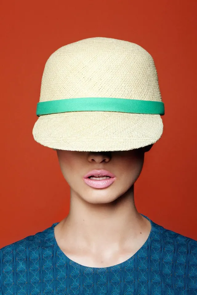 Fashion Portrait with Straw Hat