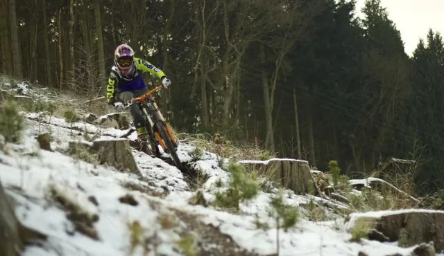 Snowbike Action Shot