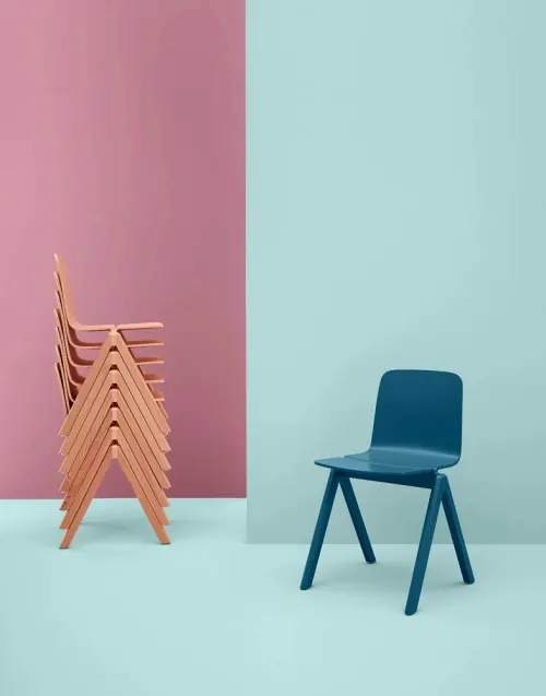 Minimalist Furniture Composition, minimal, geometric, vibrant
