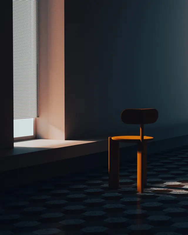 Minimalist Interior with Sunlight