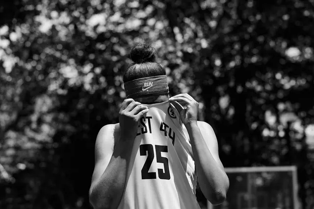 Black and White Athlete Portrait