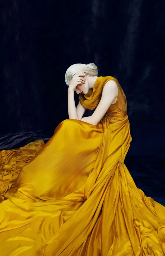 Woman in Yellow Gown