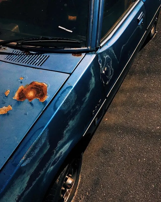 Blue Vintage Car Detail